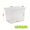 Wham - Crystal 80L Stackable Plastic Storage Boxes with Lids - Clear (3 Pack)