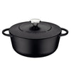 Tramontina Trento Enameled Iron Casserole with Interior Starflon Excellent Nonstick Coating 28 cm 6 L