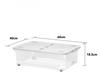 Wham - Wheel 32L Box with Hinged Lid Clear/Cool Grey (3 Pack)