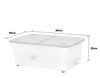 Wham - Wheel 45L Box with Hinged Lid Clear/Cool Grey (3 Pack)