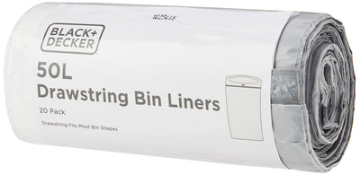 Black & Decker 50L Drawstring Bin Liners
