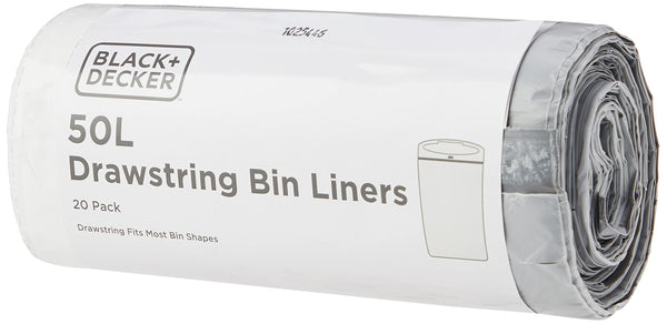 Black & Decker 50L Drawstring Bin Liners
