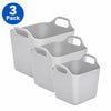 Wham - Flexi-Square Graduated tubs Cool Grey Set of 3 (1 x 40L, 1 x 25L , 1 x 15L)