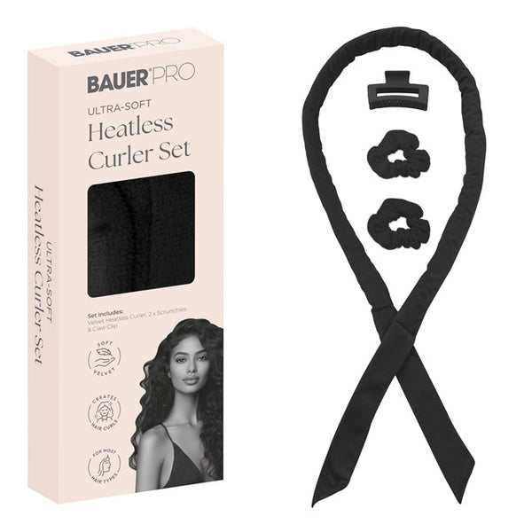 Bauer - Soft Heatless Curler Set (Black)