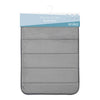 Anika - Embroidered Memory Foam Bathmat (Light Grey)