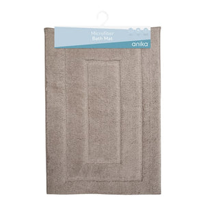 Anika - Jacquard Microfiber Bathmat  (Light Grey)