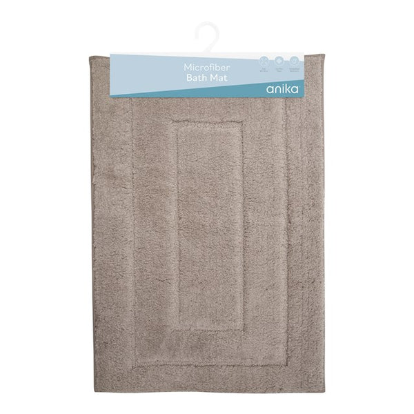 Anika - Jacquard Microfiber Bathmat  (Light Grey)