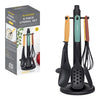 Blackmoor - 6 piece Utensil Set with Stand - Multi