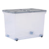 Wham - Wheel 80L Box with Hinged Lid Clear/Cool Grey (3 Pack) Only £13.33 Each