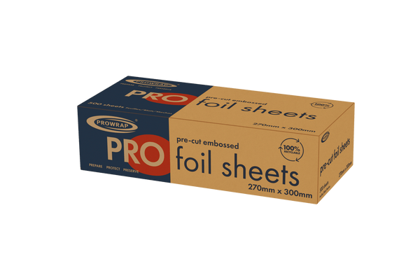 PROWRAP 270MM X 300MM PREMIUM FOIL PRE-CUT SHEETS