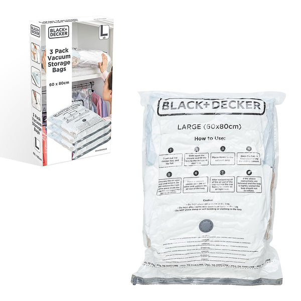 BLACK & DECKER - Large Size Vacuum Storage Bags (3 Pack)
