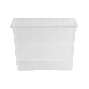 Wham - Crystal 80L Stackable Plastic Storage Boxes with Lids - Clear (3 Pack) Only £11.66 Each