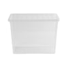Wham - Crystal 80L Stackable Plastic Storage Boxes with Lids - Clear (3 Pack)