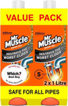Mr Muscle - Gel Sink & Drain Unblocker 2 x 1L (Duo Pack)