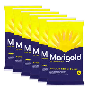 Marigold Extra-Life Kitchen Rubber Gloves Large (6 pk)