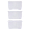 Wham - Crystal 110L Stackable Plastic Storage Boxes with Lids Clear (3 Pack)